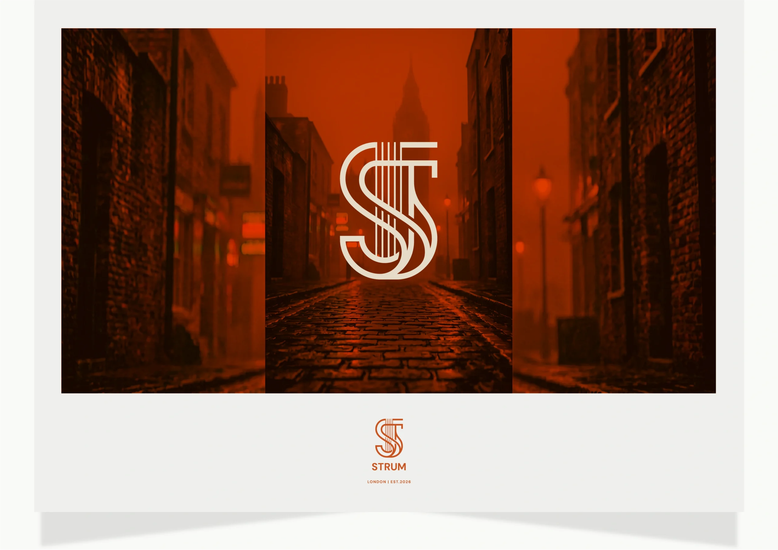 Atmospheric brand identity display for a high-end fashion project by Fathi Ghabbash.