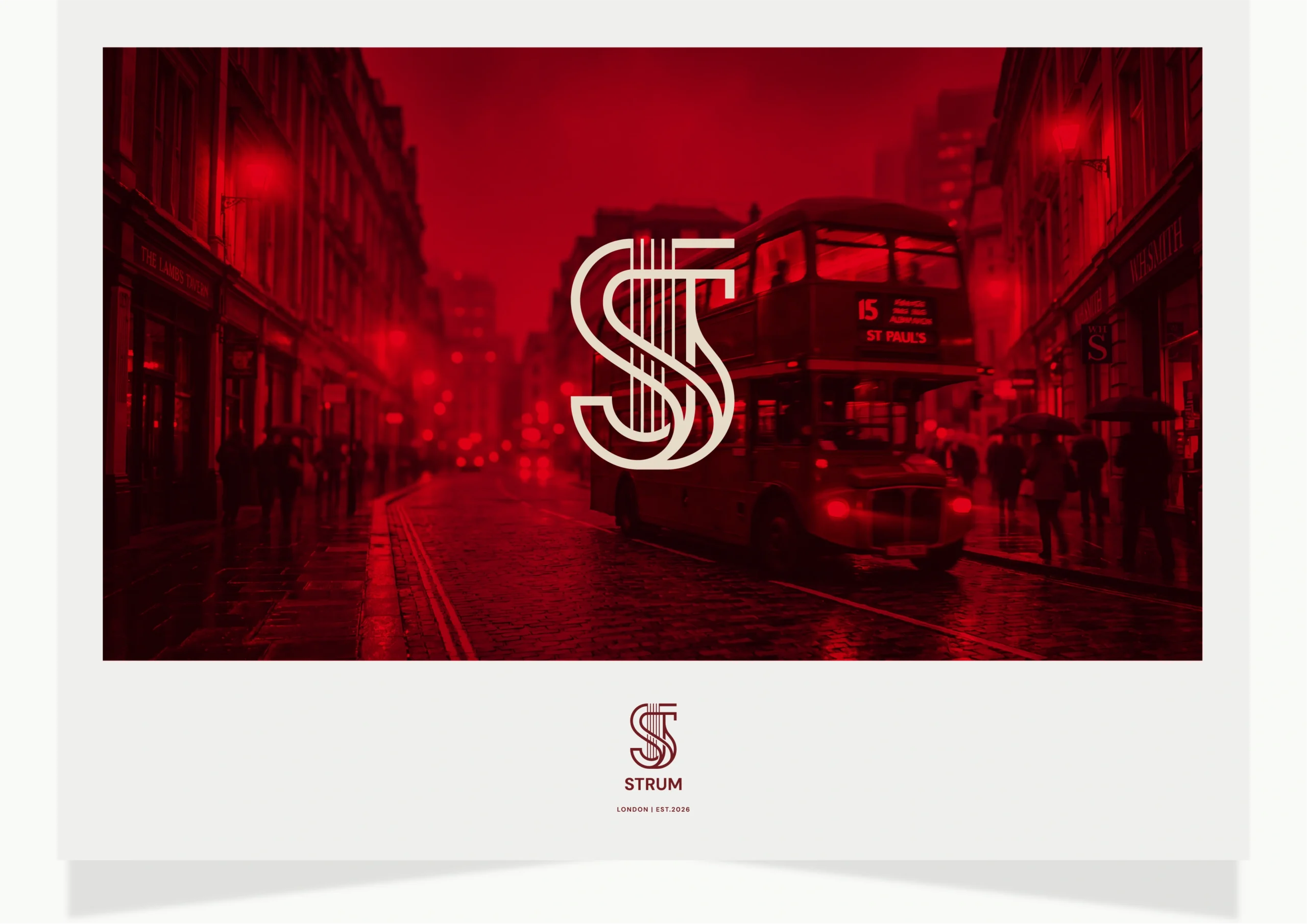 Cinematic red-toned brand identity visualization for a luxury fashion project by Fathi Ghabbas